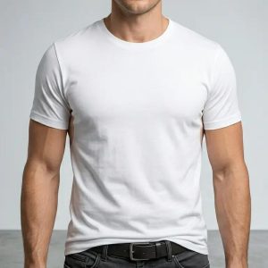 Mens Crew Neck Premium Cotton Sweat-Resistant T-Shirt