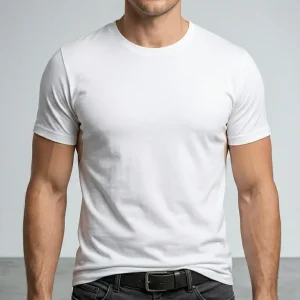 Mens Crew Neck Premium Cotton Sweat-Resistant T-Shirt