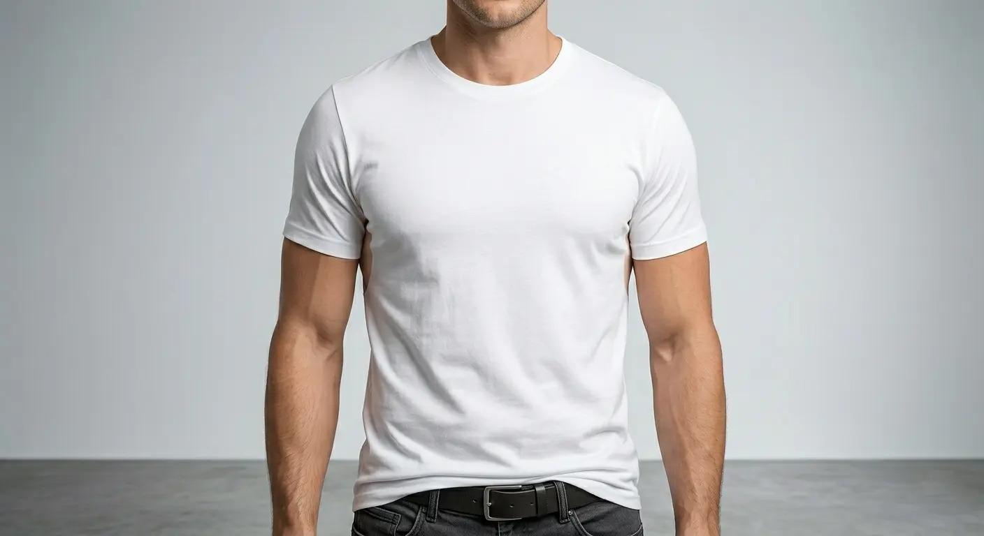 Mens Crew Neck Premium Cotton Sweat-Resistant T-Shirt