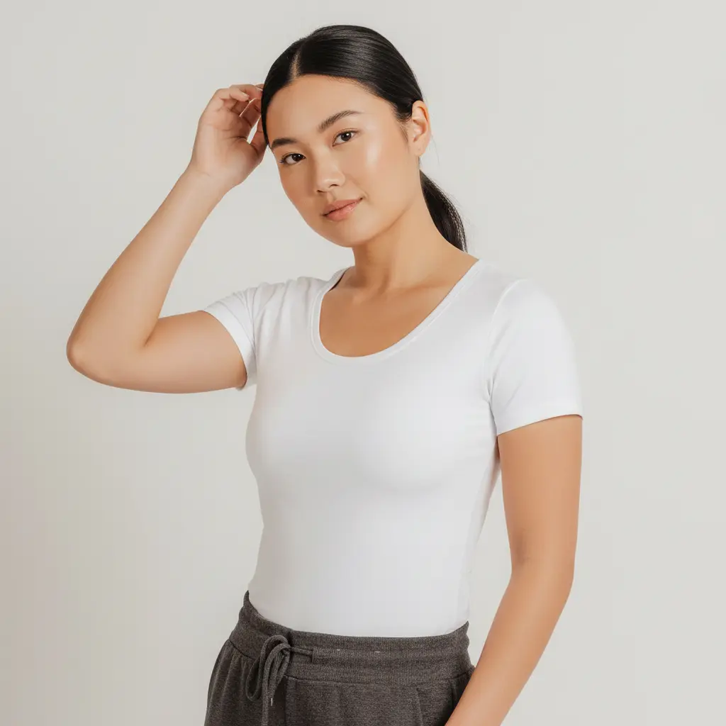 Women Crew Neck Sweat Resistant Undershirt - Image 4
